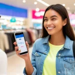 Home 22 실내 위치 추적 기술의 대안 솔루션 - **Prompt 1: Seamless Shopping Navigation with Personalized Offers**
"A vibrant, eye-level shot o...